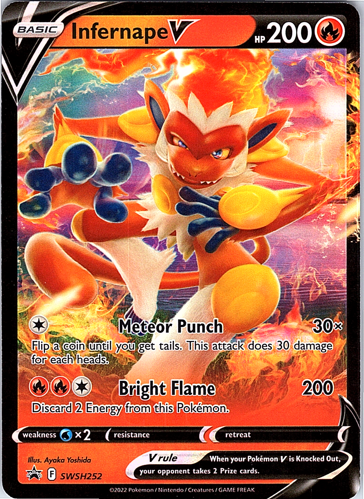 Infernape V #SWSH252 — Sword & Shield