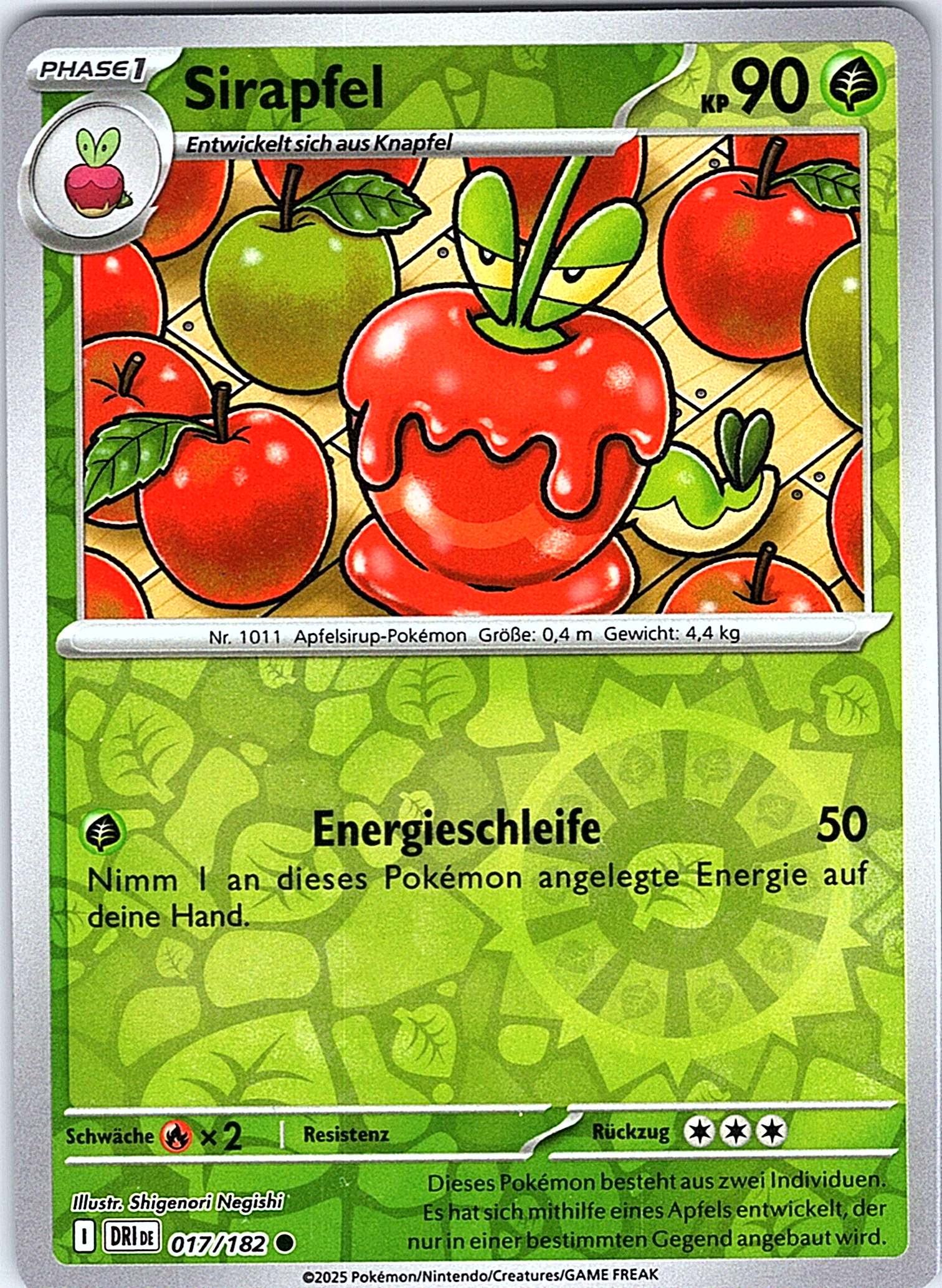 Sirapfel #017/182 — Pokémon TCG: Sword & Shield—Obsidian Flames (German)