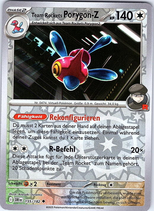 Porygon-Z #0474/182 — Team Rocket Returns (German)