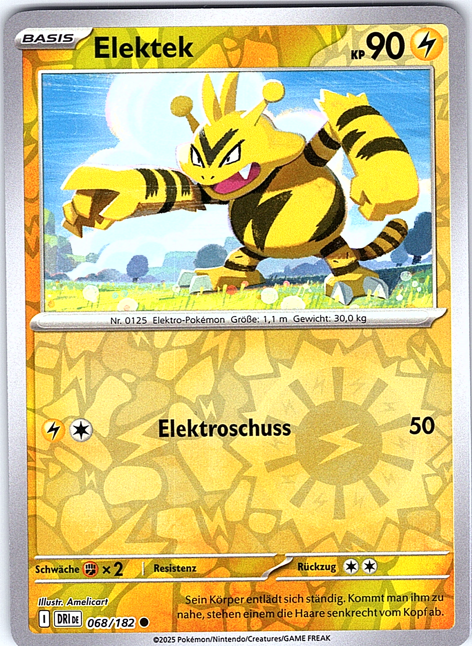 Elektek #068/182 — Pokémon TCG: Scarlet & Violet—Obsidian Flames (German)