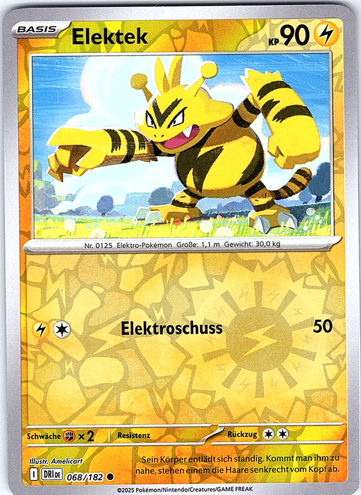 Elektek #068/182 — Pokémon TCG: Scarlet & Violet—Obsidian Flames (German)