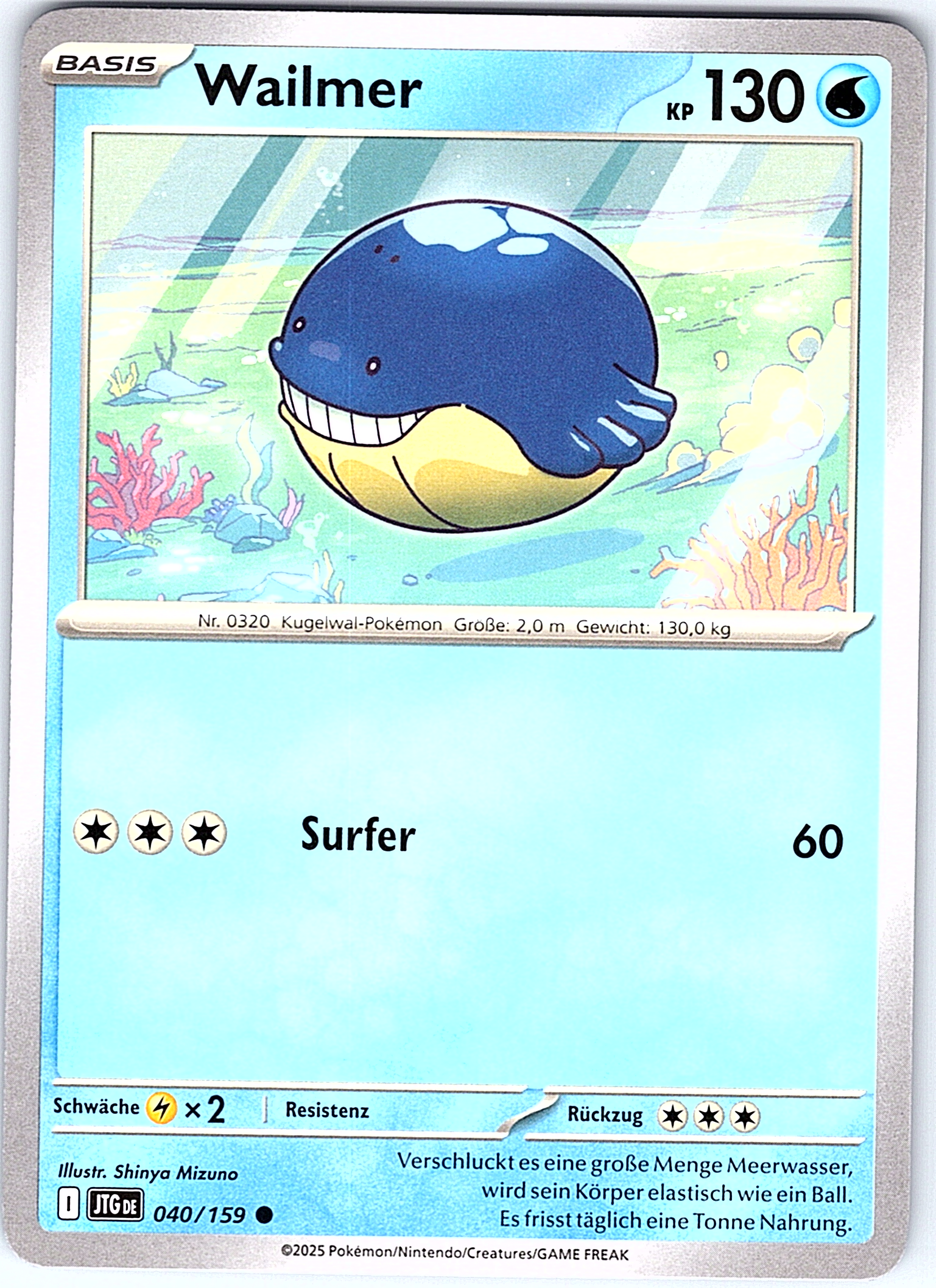 Wailmer #040/159 — Jubiläums-TCG-Edition (German)