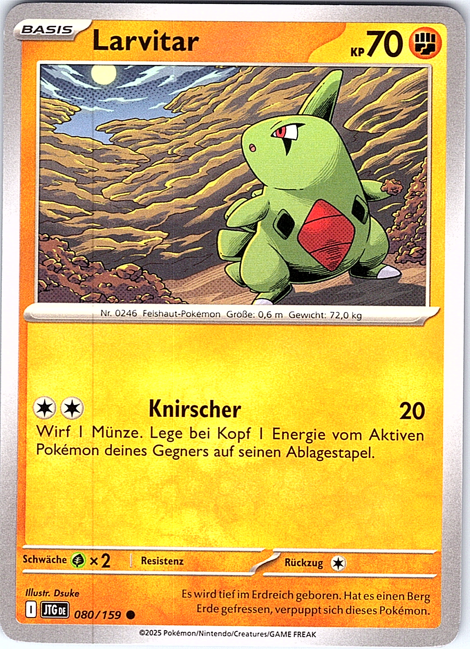 Larvitar #080/159 — Base Set (German)