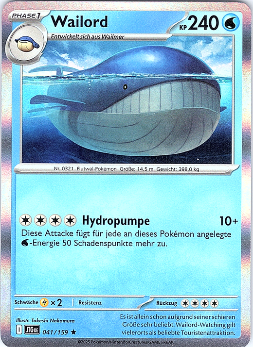 Wailord #041/159 — Jubiläums-Tour-Geschichte (German)