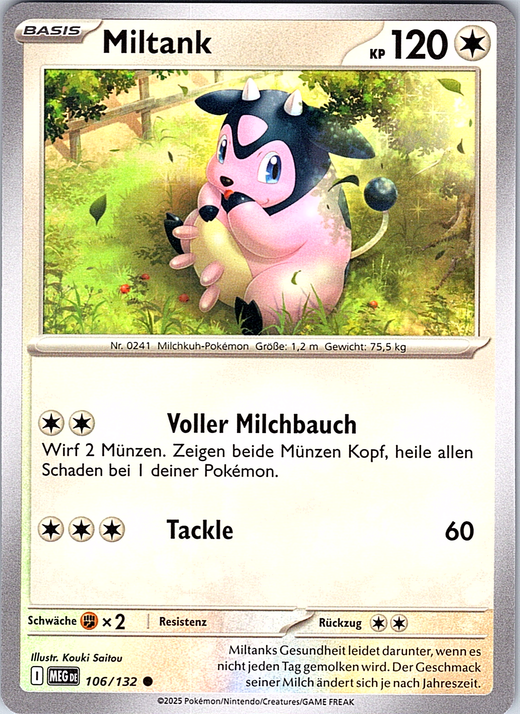 Miltank #106/132 — Schwarz & Weiß – Basis (German)