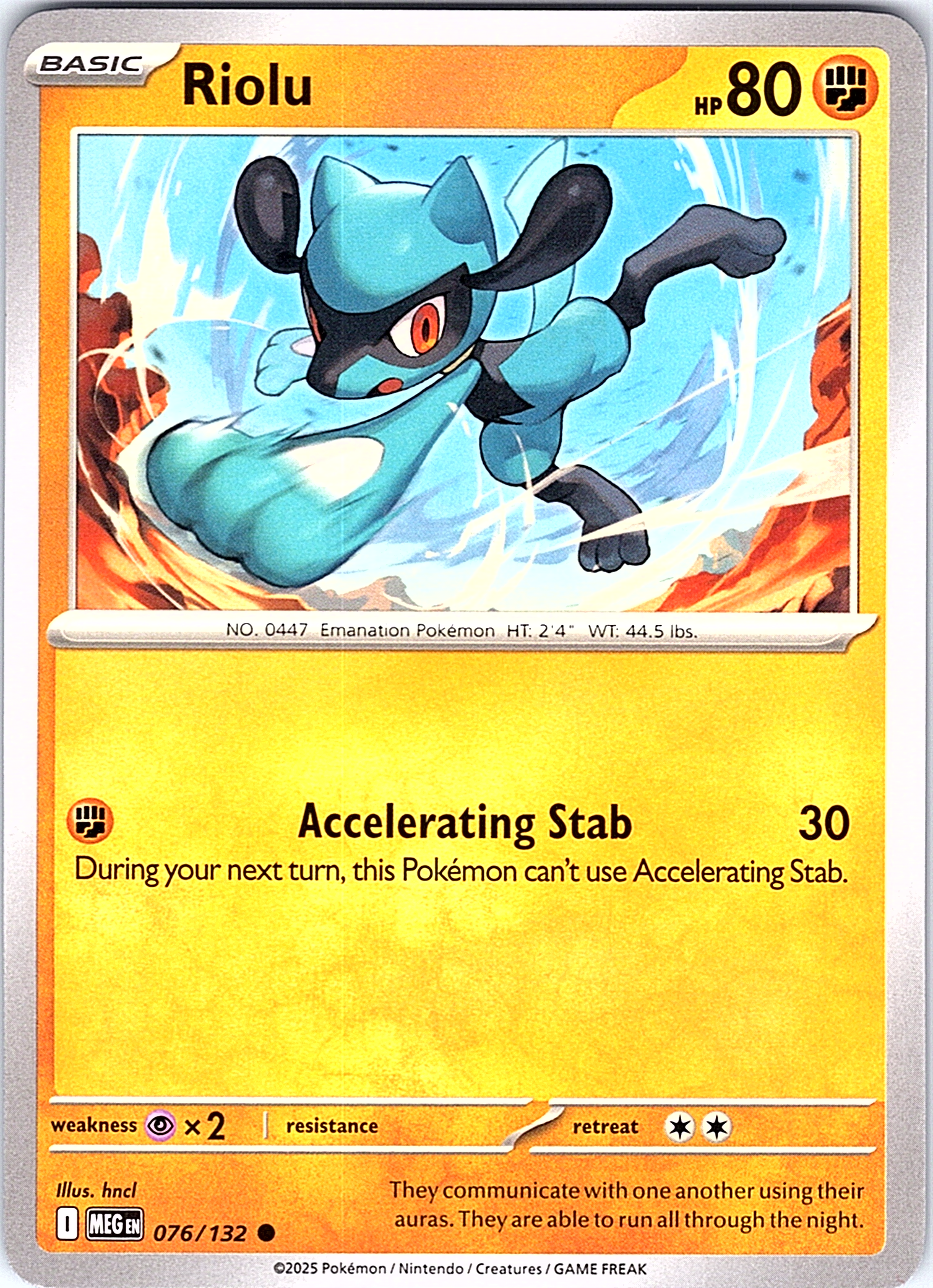 Riolu #076/132 — Scarlet & Violet