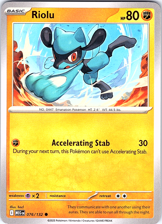 Riolu #076/132 — Scarlet & Violet