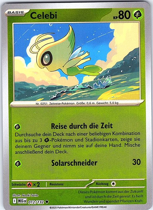 Celebi #012/132 — Pokémon 25th Anniversary (German)