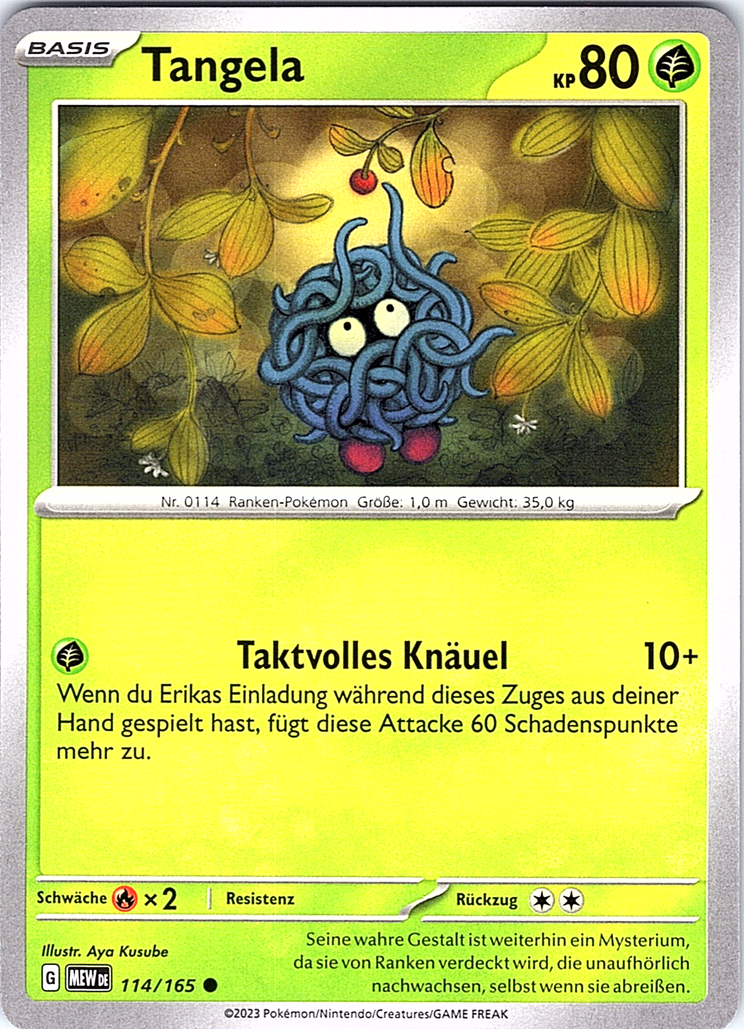 Tangela #114/165 — Schwert & Schild (German)