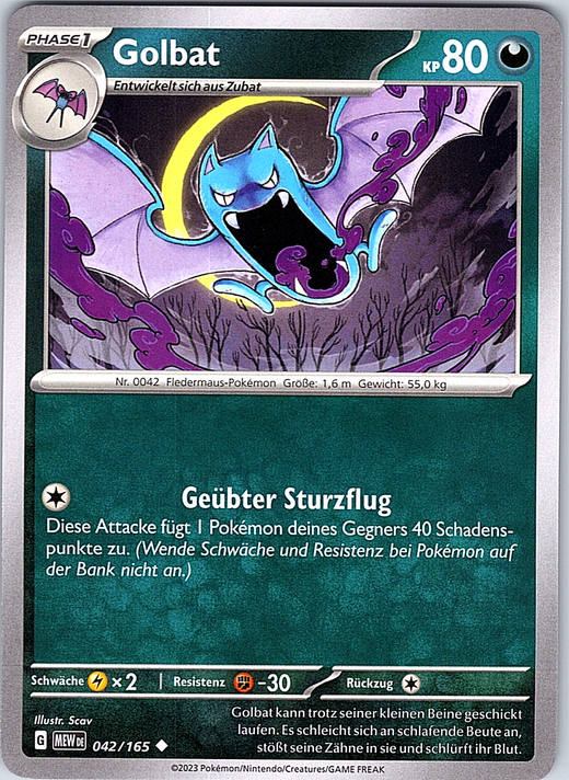 Golbat #042/165 — Schwert & Schild (German)