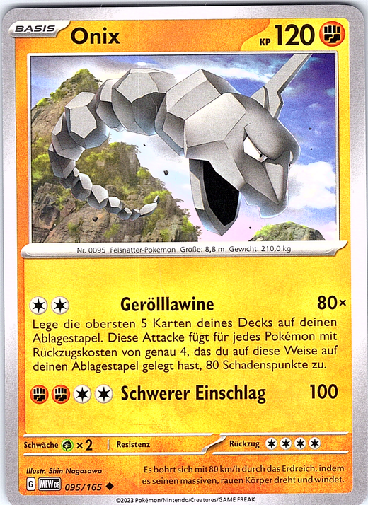 Onix #095/165 — Schillernde Pokémon (German)