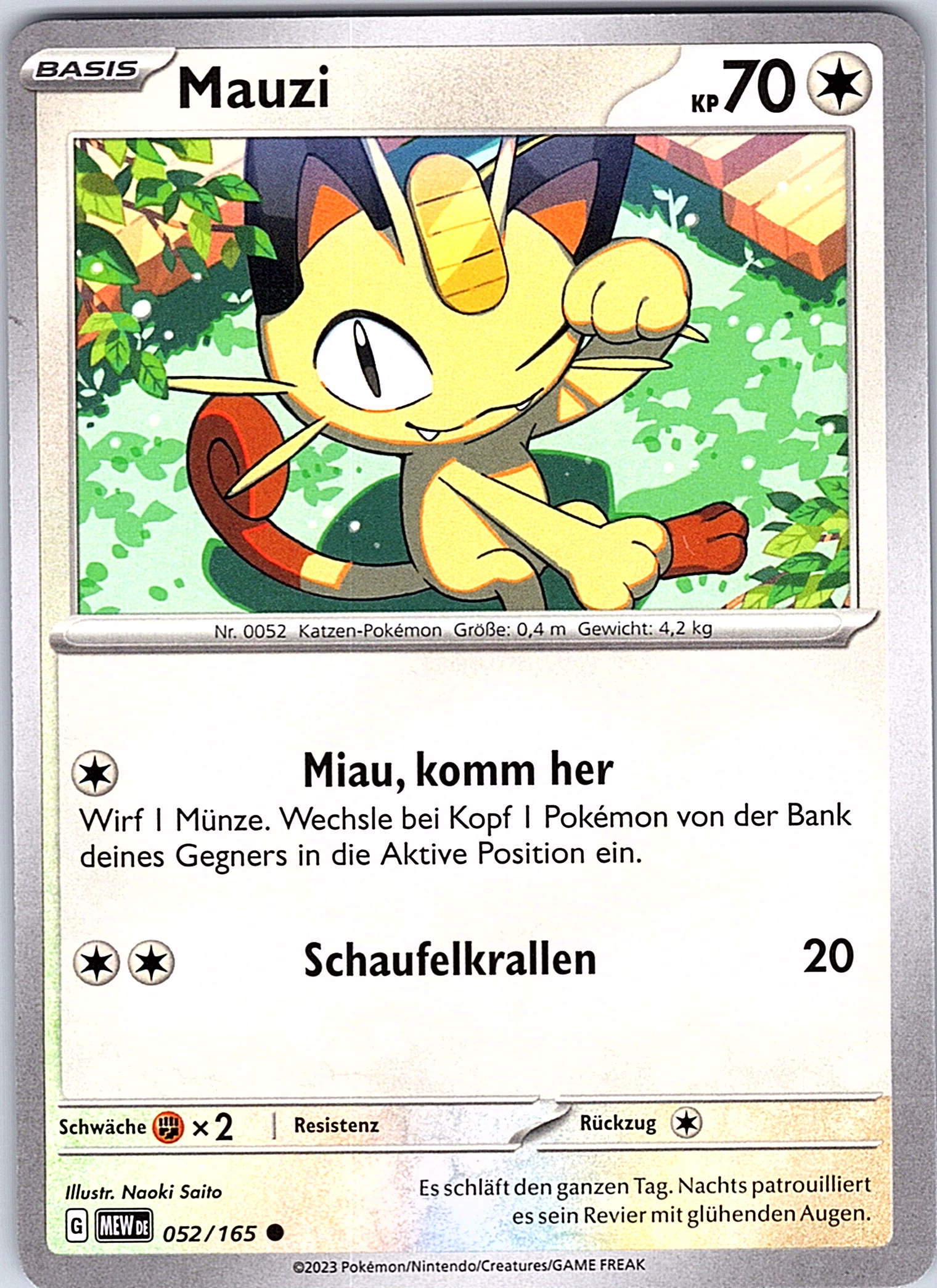 Mauzi #052/165 — Schwert & Schild (German)