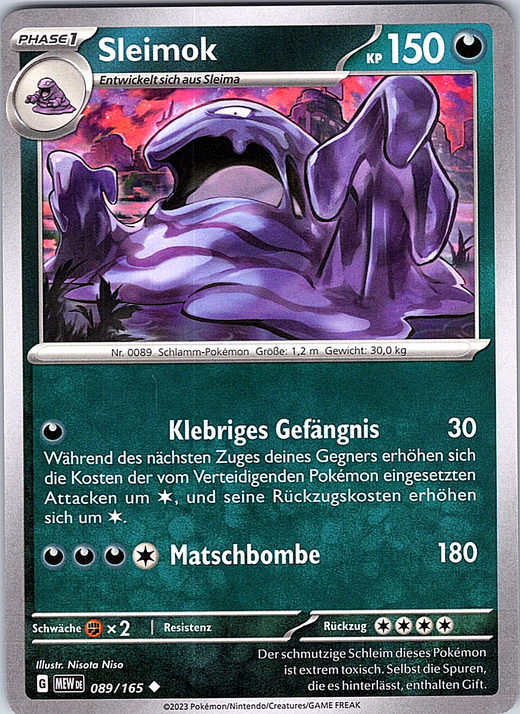 Sleimok #089/165 — Schillernde Pokémon (German)