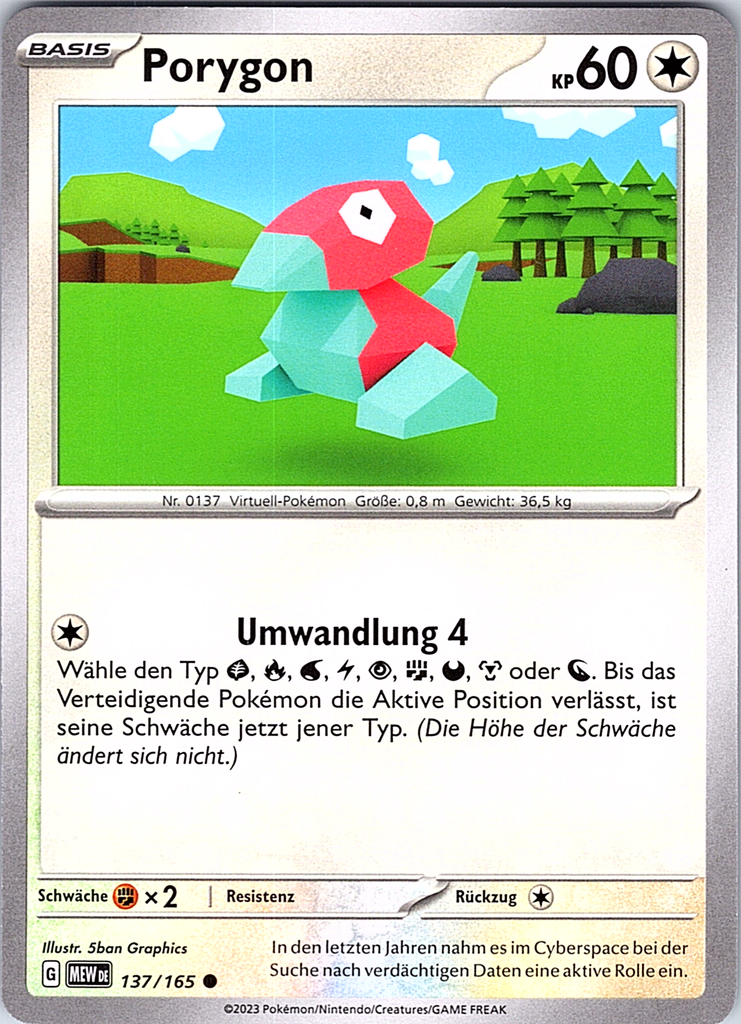 Porygon #137/165 — Basis Set (German)