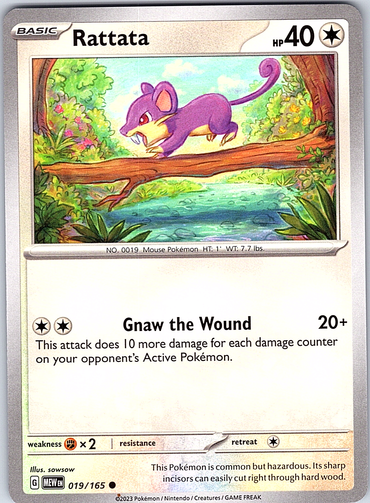 Rattata #019/165 — Scarlet & Violet
