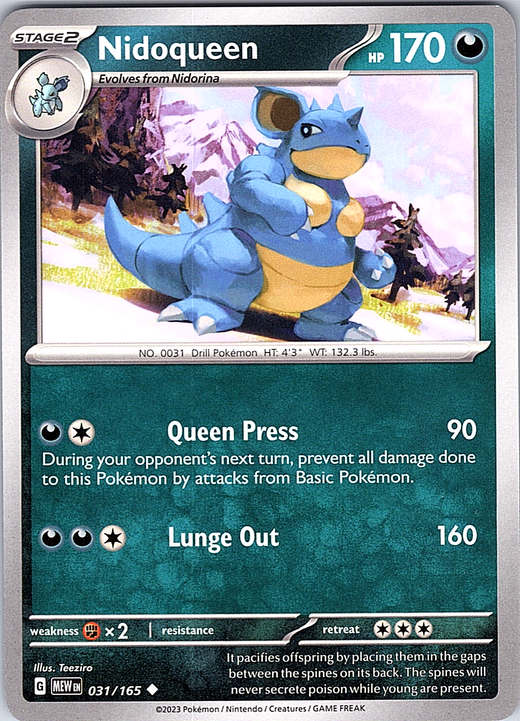 Nidoqueen #031/165 — Scarlet & Violet