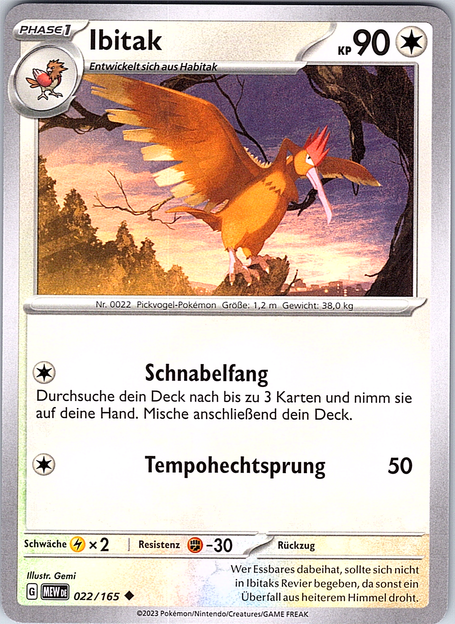 Ibitak #022/165 — Pokémon TCG: Sword & Shield—Obsidian Flames (German)