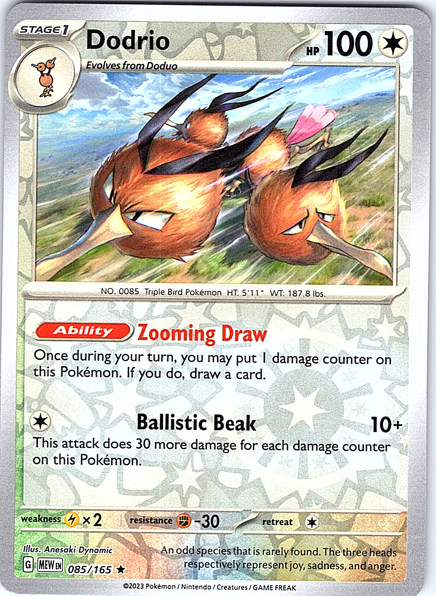 Dodrio #085/165 — Pokémon TCG: Scarlet & Violet