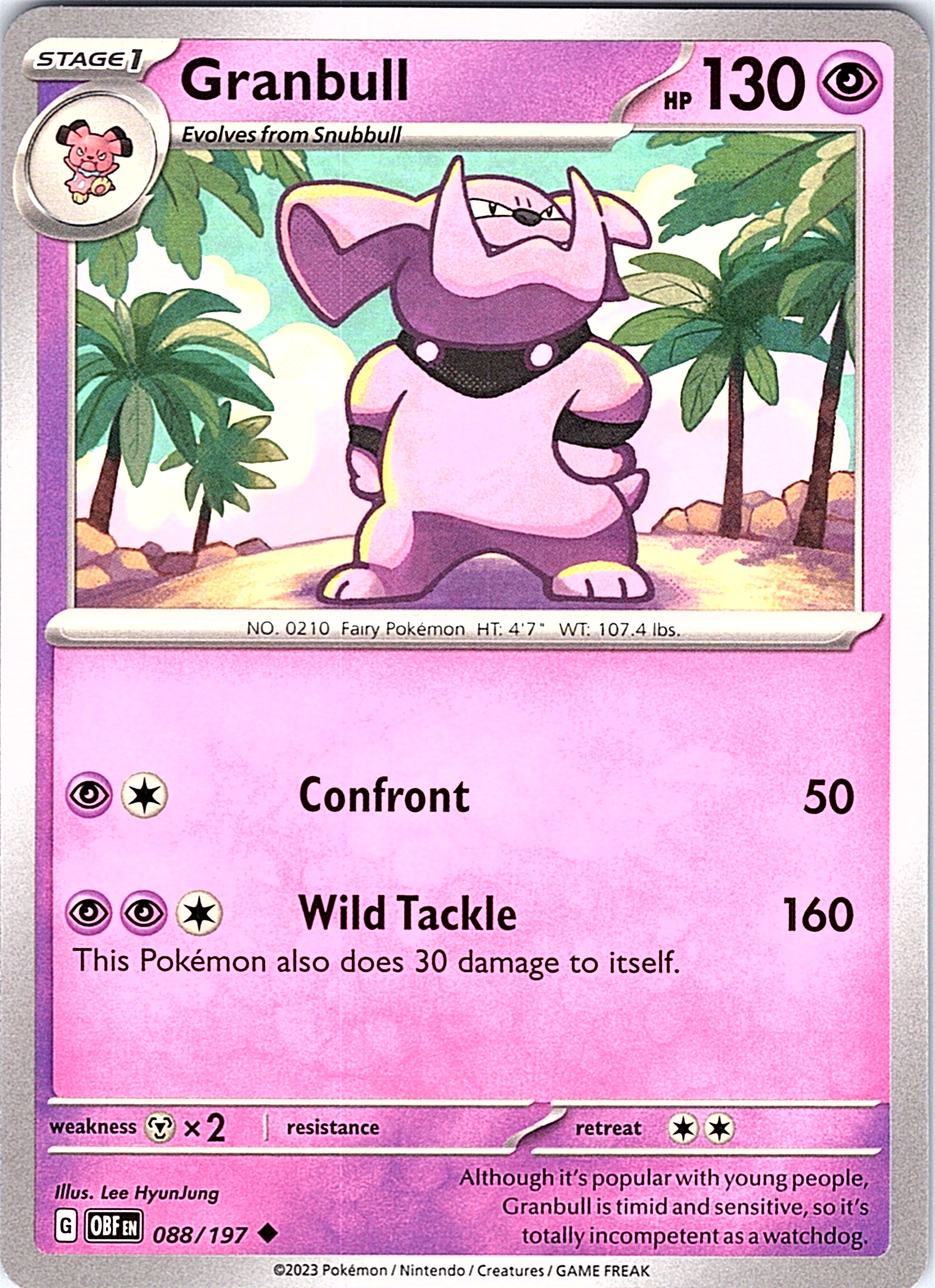 Granbull #088/197 — Obsidian Flames