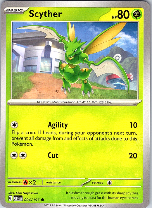 Scyther #004/197 — Obsidian Flames