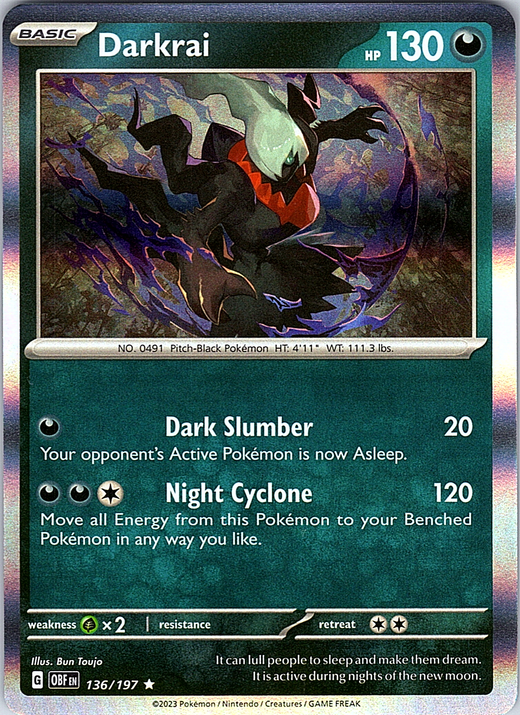 Darkrai #136/197 — Obsidian Flames