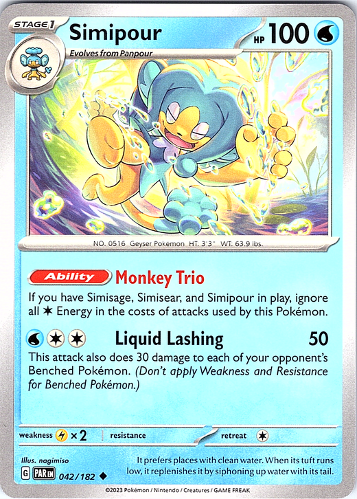 Simipour #042/182 — Paldea Evolved