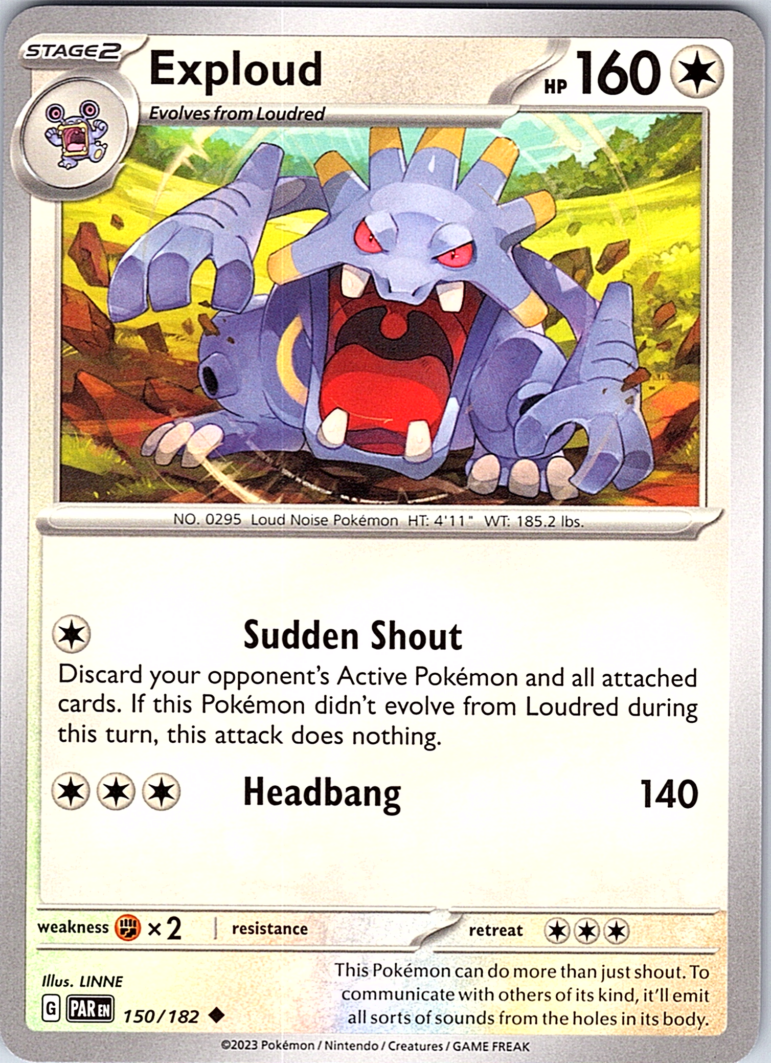 Exploud #150/182 — Paldea Evolved