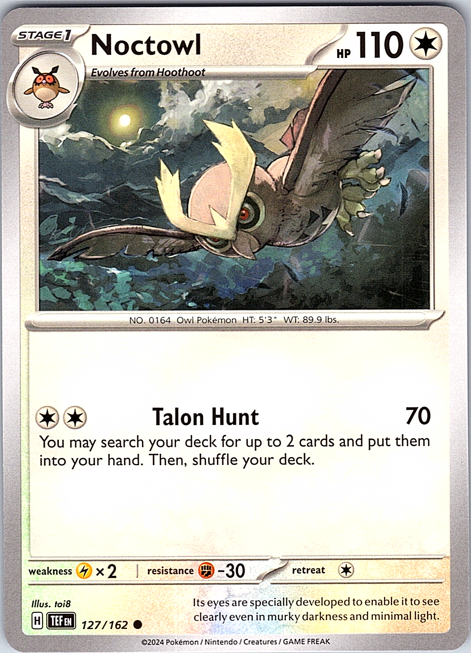 Noctowl #127/162 — Evolving Skies