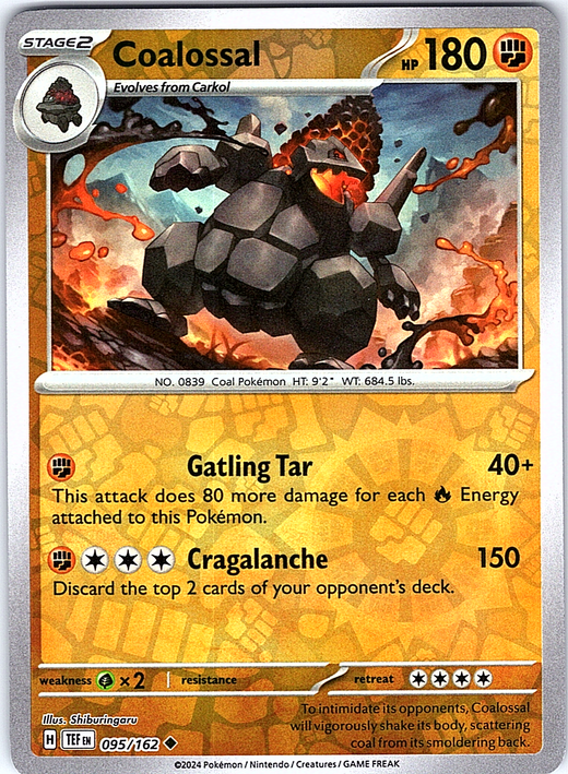 Coalossal #095/162 — Sword & Shield - Silver Tempest