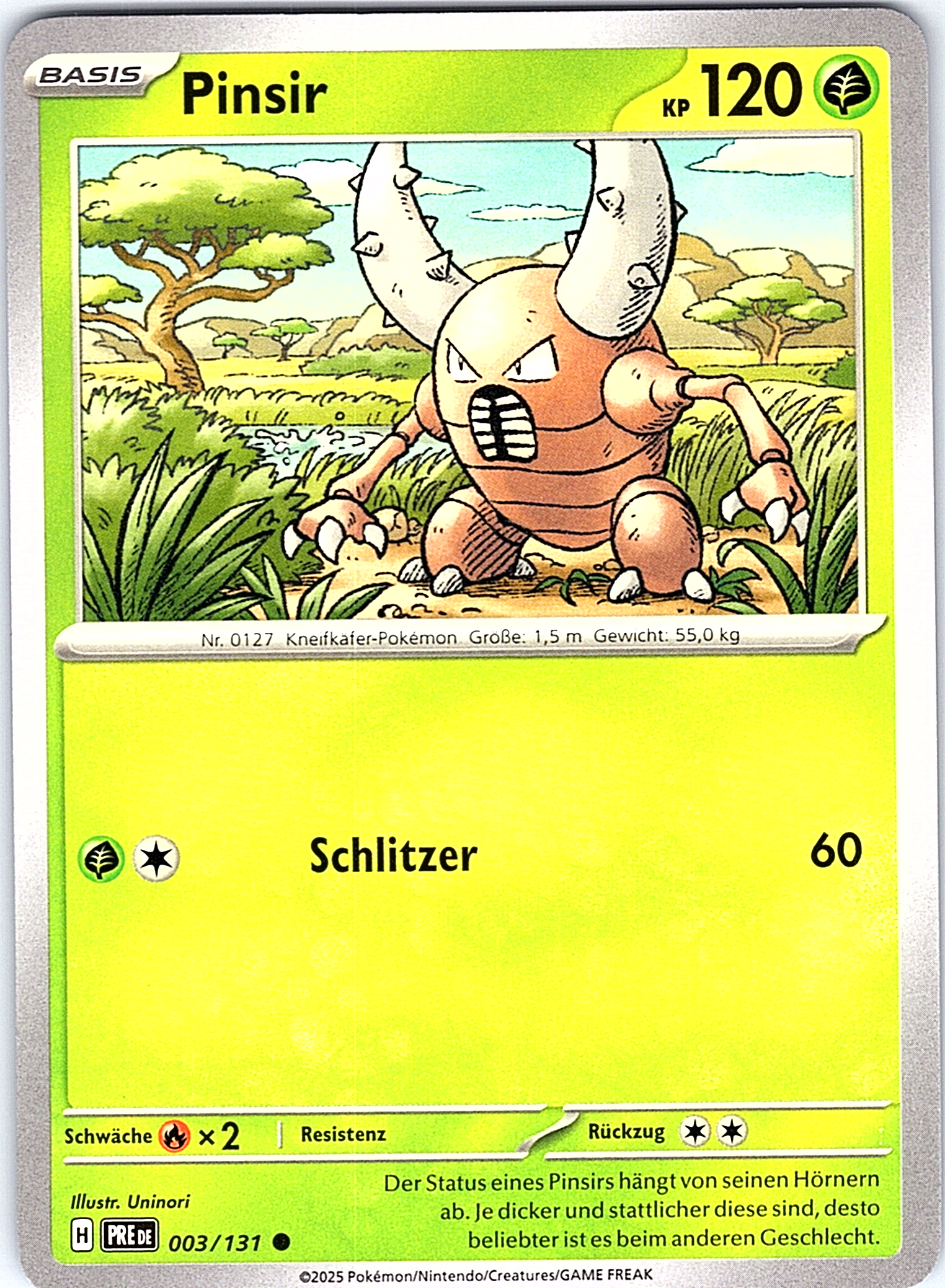 Pinsir #003/131 — Pokémon TCG: 25th Anniversary Collection (German)