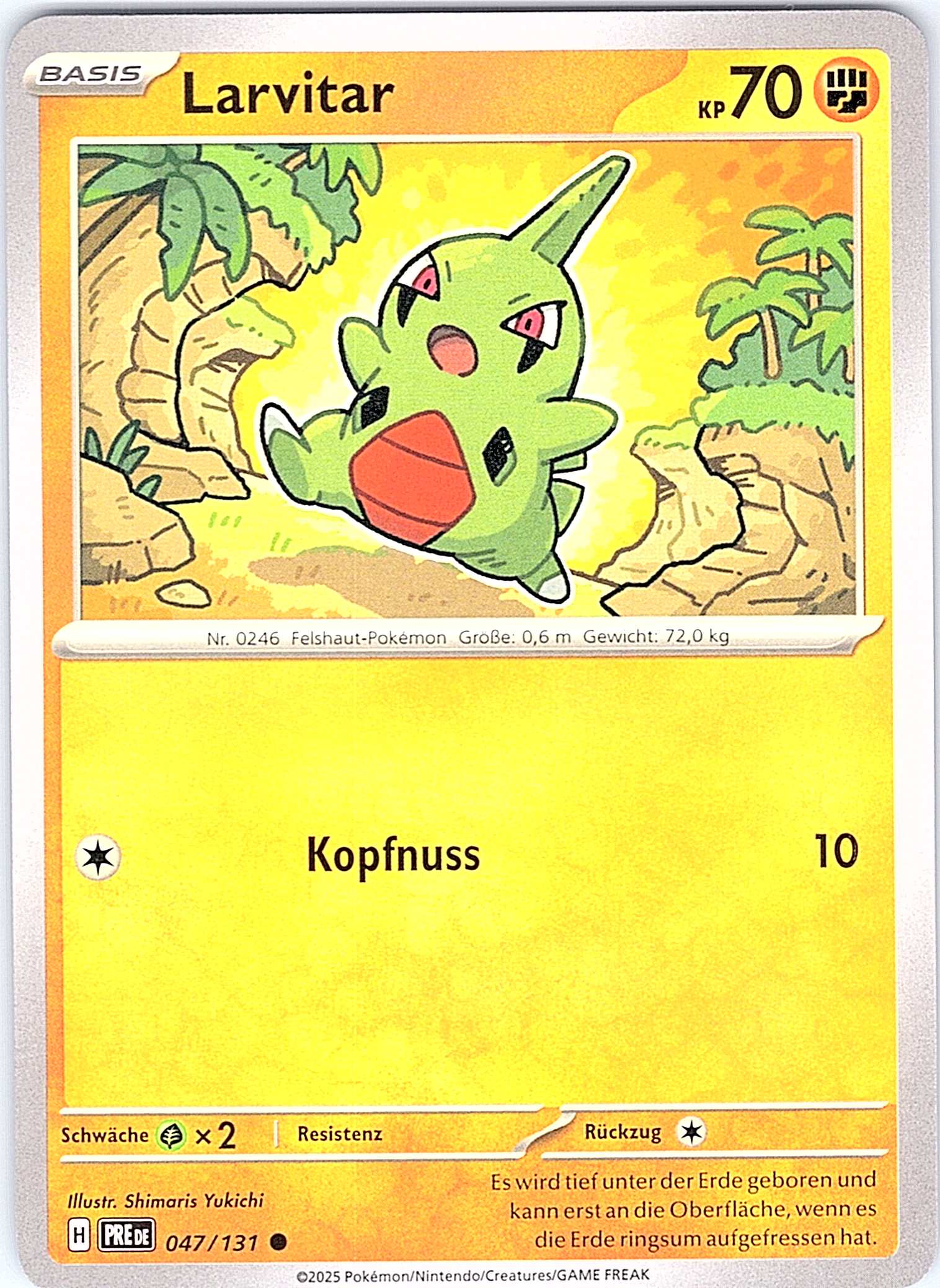 Larvitar #047/131 — Pokémon TCG: Sword & Shield—Battle Styles (German)