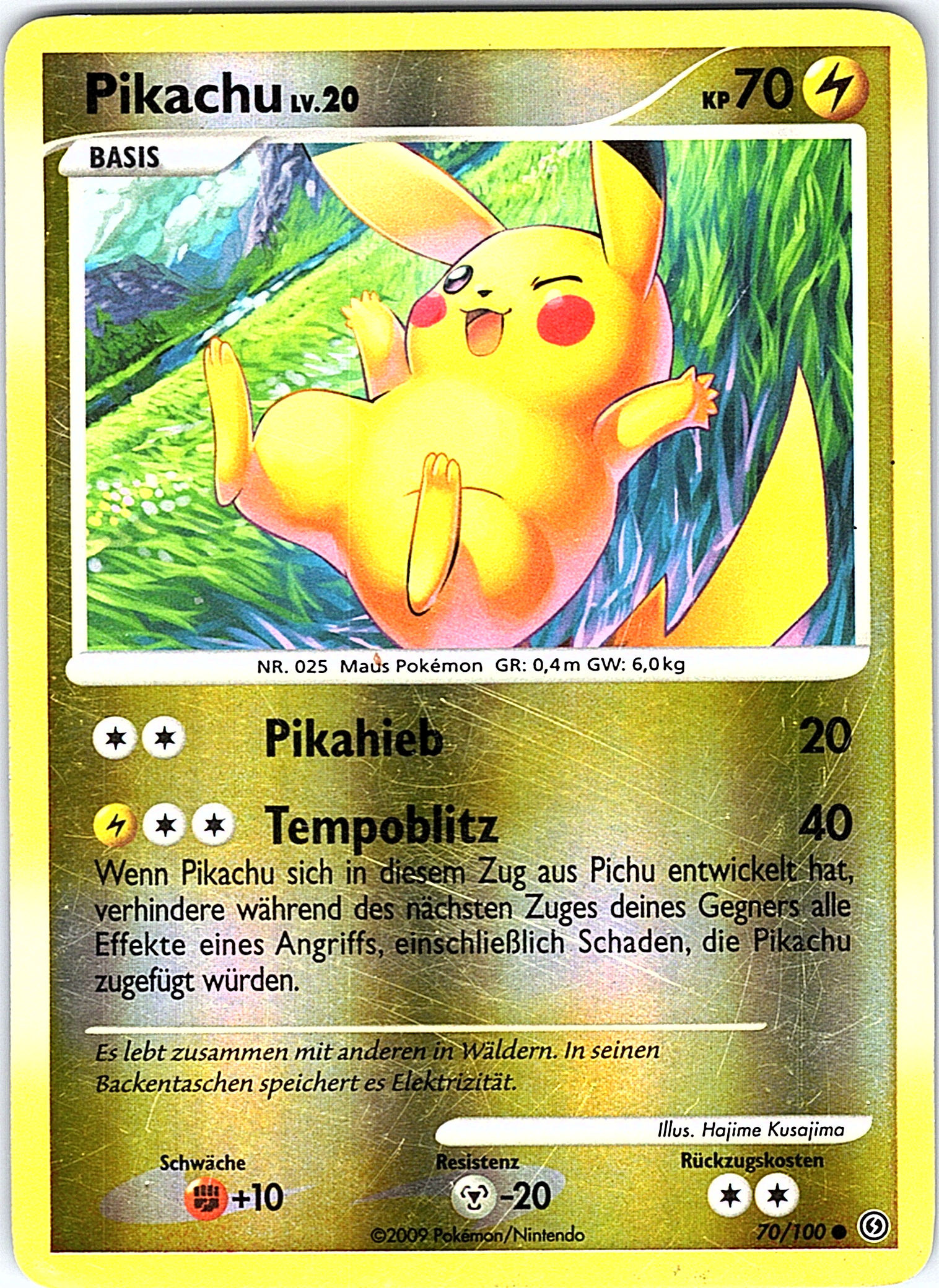 Pikachu #70/100 — Diamond & Pearl (German)
