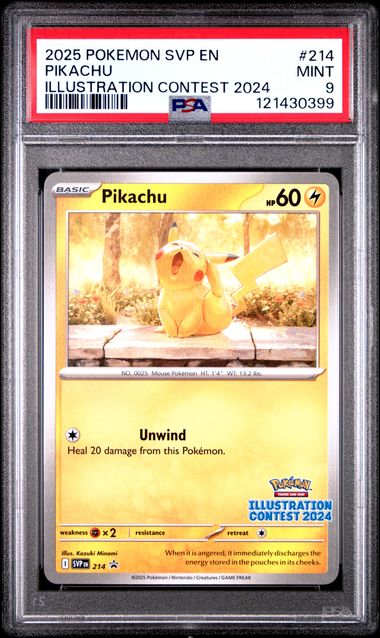 PIKACHU #214 POKEMON SVP EN 2025 - PSA 9