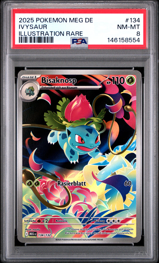 IVYSAUR #134 POKEMON MEG DE-MEGA EVOLUTION 2025 — PSA 8
