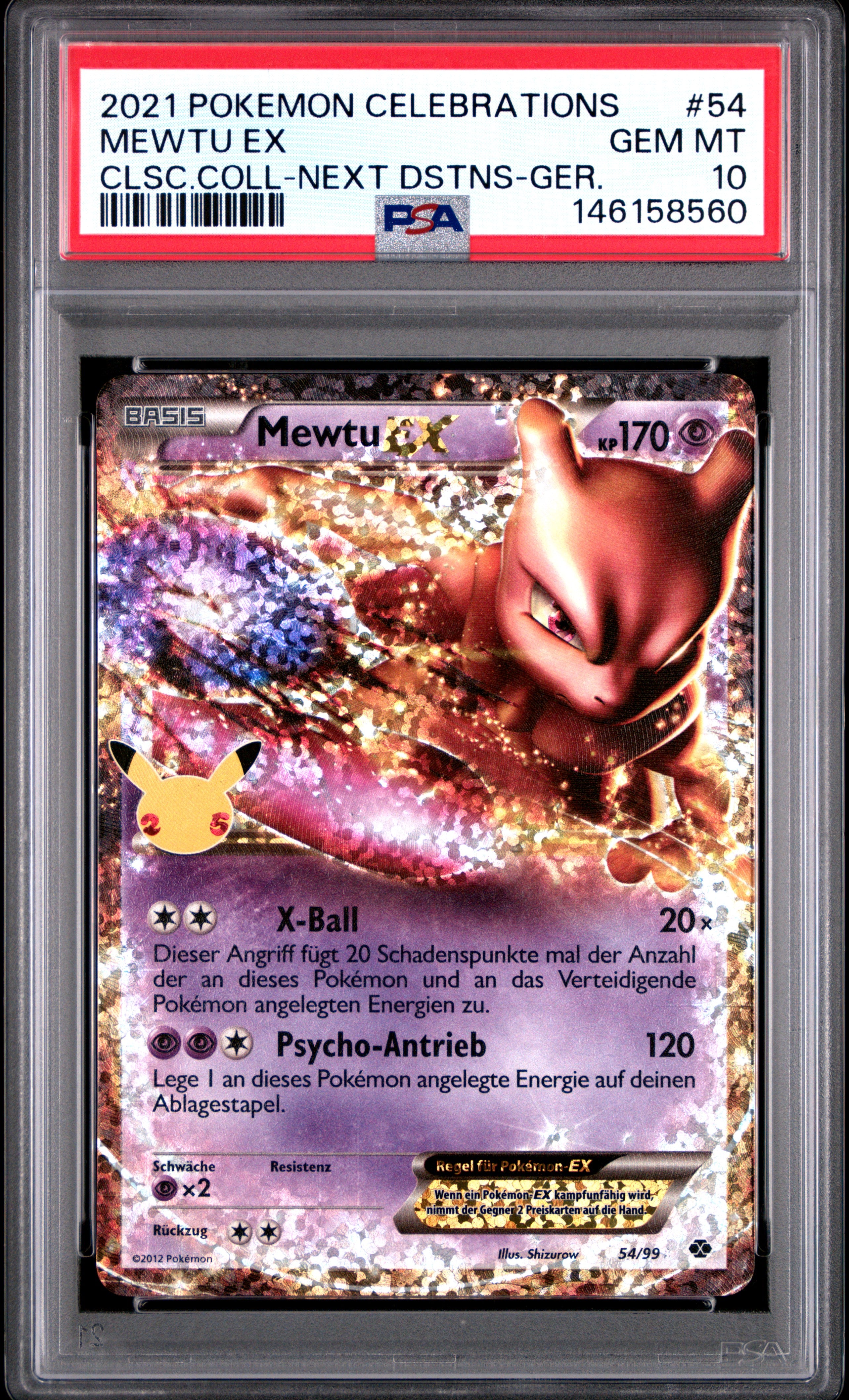 MEWTU EX PSA 10 — front