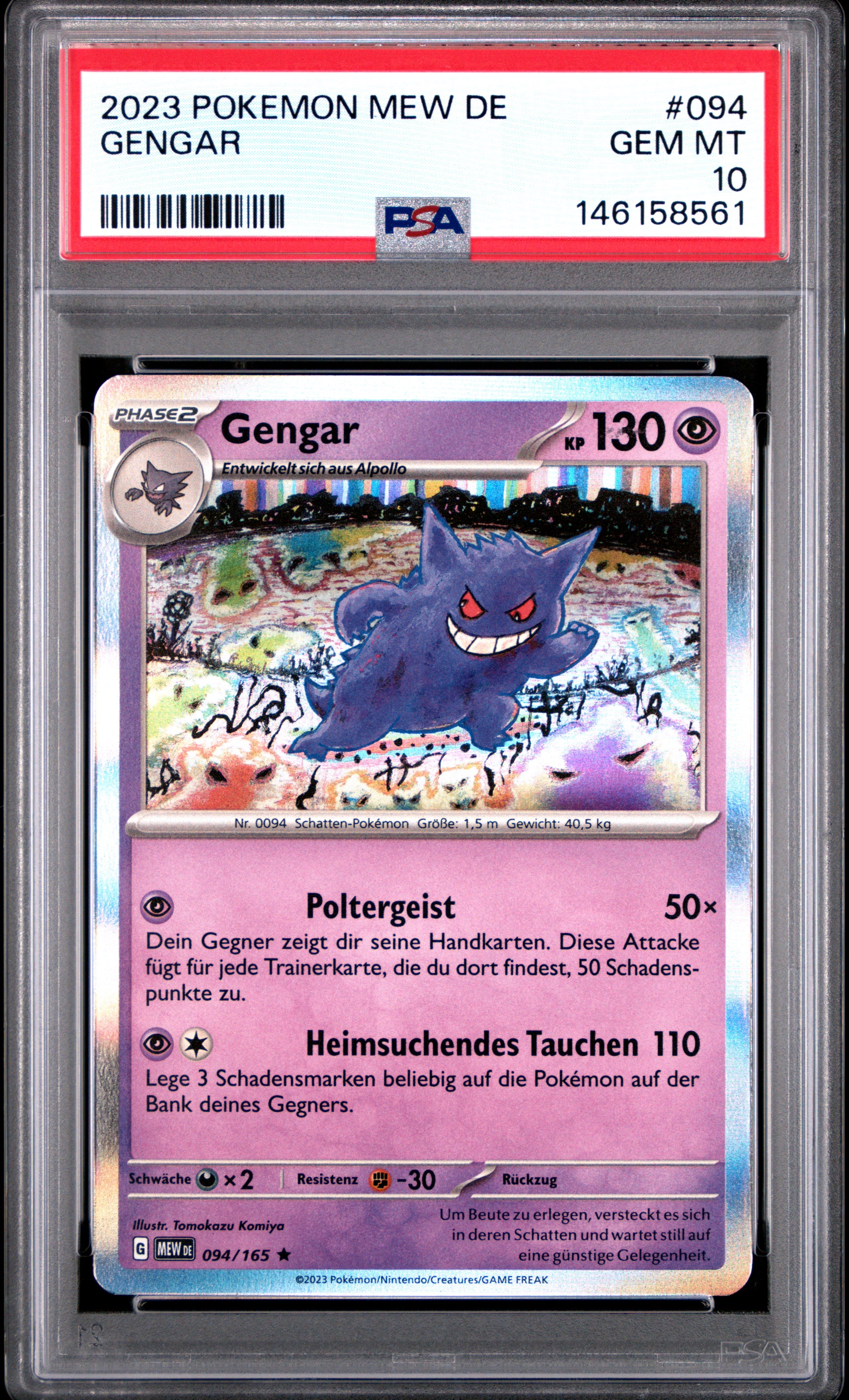 GENGAR PSA 10 — front