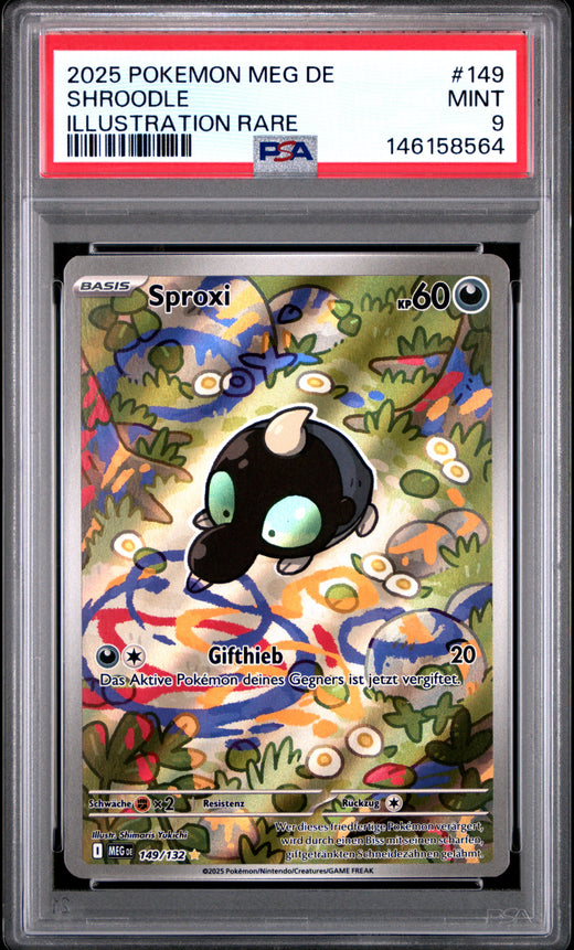 SHROODLE #149 POKEMON MEG DE-MEGA EVOLUTION 2025 — PSA 9