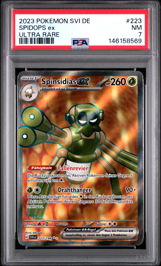 SPIDOPS ex #223 POKEMON SVI DE-SCARLET & VIOLET 2023 — PSA 7