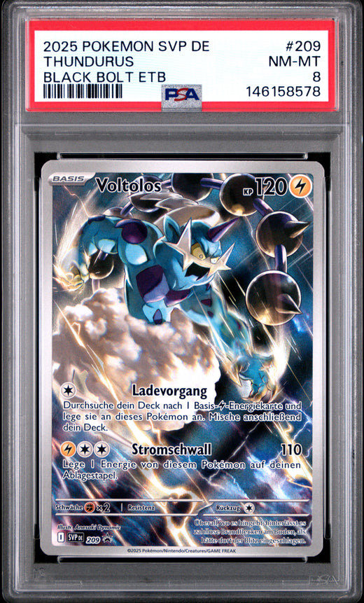 THUNDURUS #209 POKEMON SVP DE-SV BLACK STAR PROMO 2025 — PSA 8