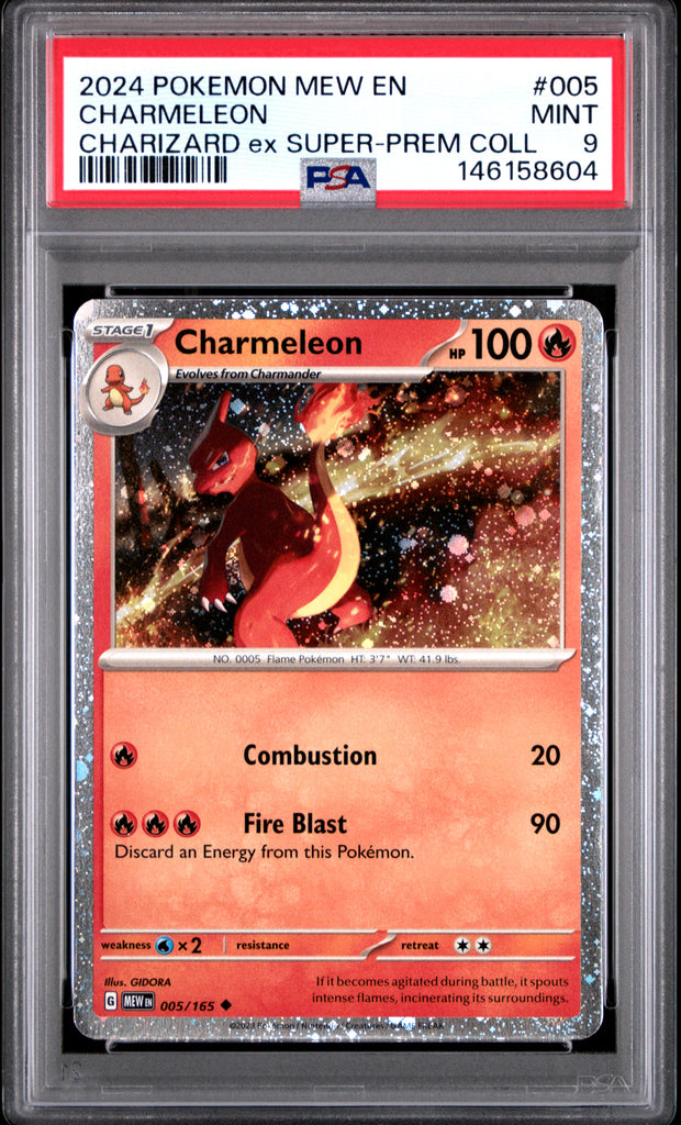 CHARMELEON #005 POKEMON MEW EN-151 2024 — PSA 9