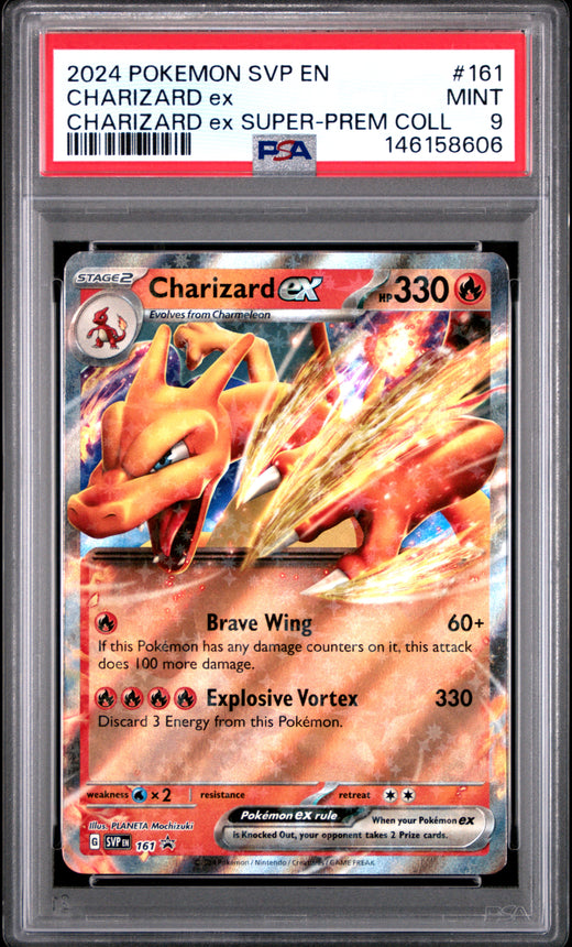 CHARIZARD ex #161 POKEMON SVP EN-SV BLACK STAR PROMO 2024 — PSA 9