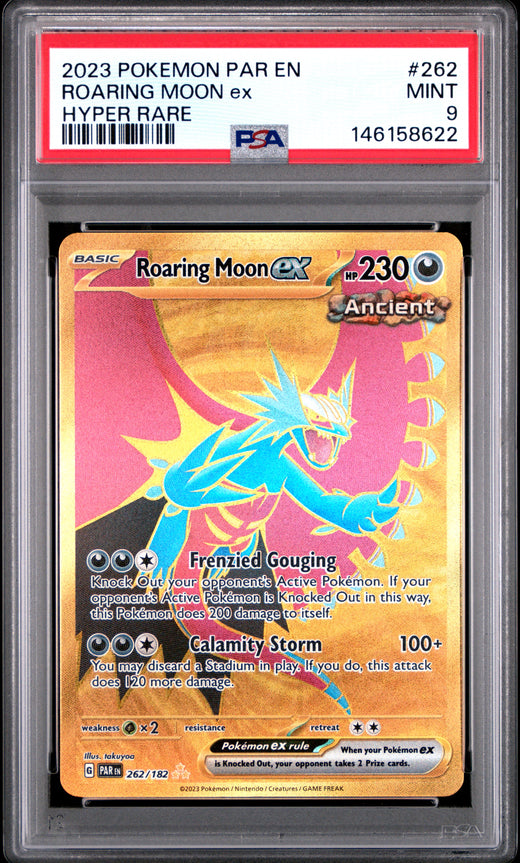 ROARING MOON ex #262 POKEMON PAR EN-PARADOX RIFT 2023 — PSA 9