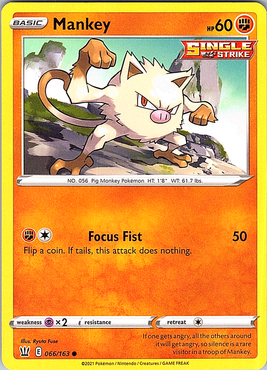 Mankey #066/163 — Battle Styles