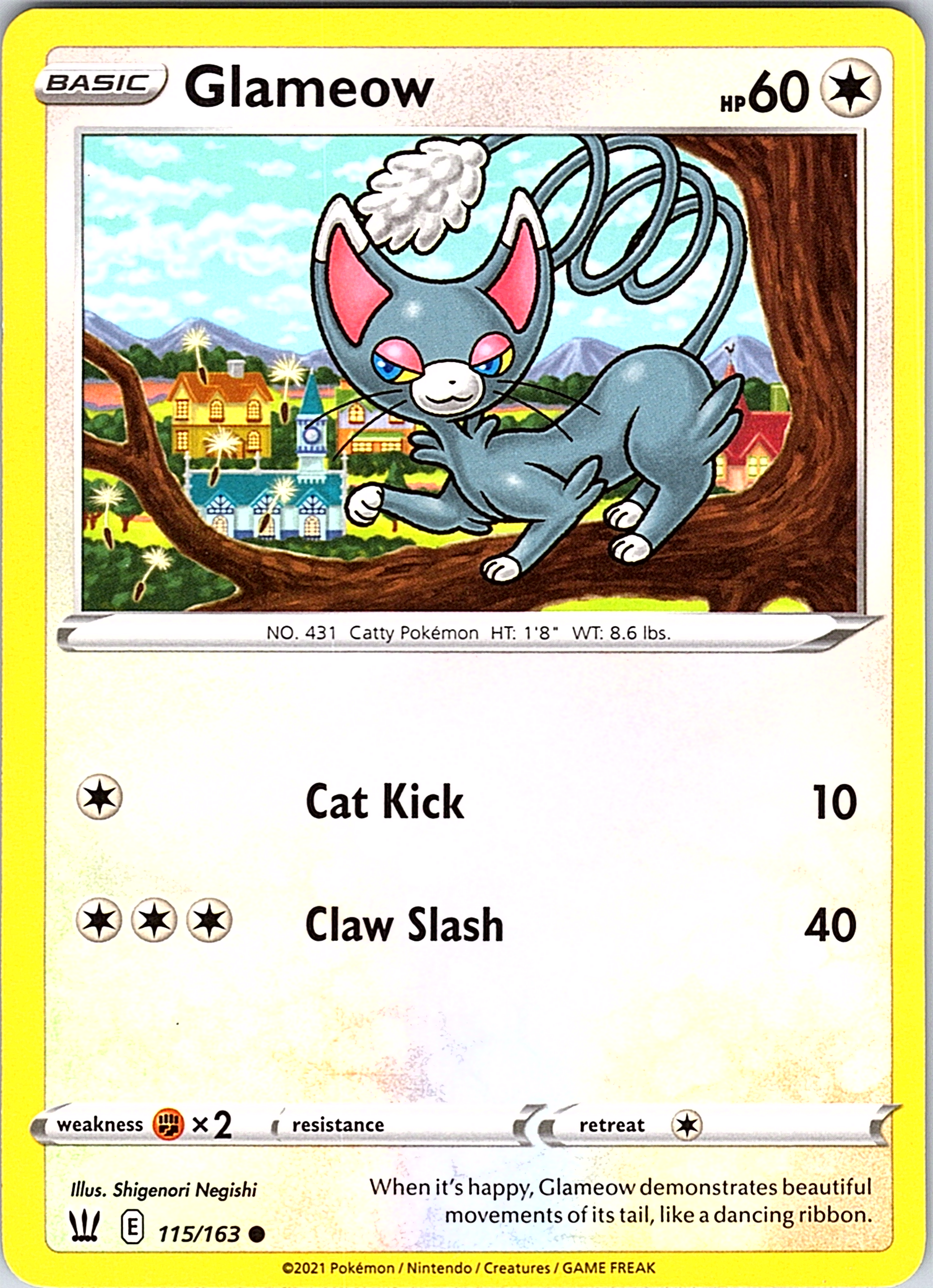 Glameow #115/163 — Battle Styles