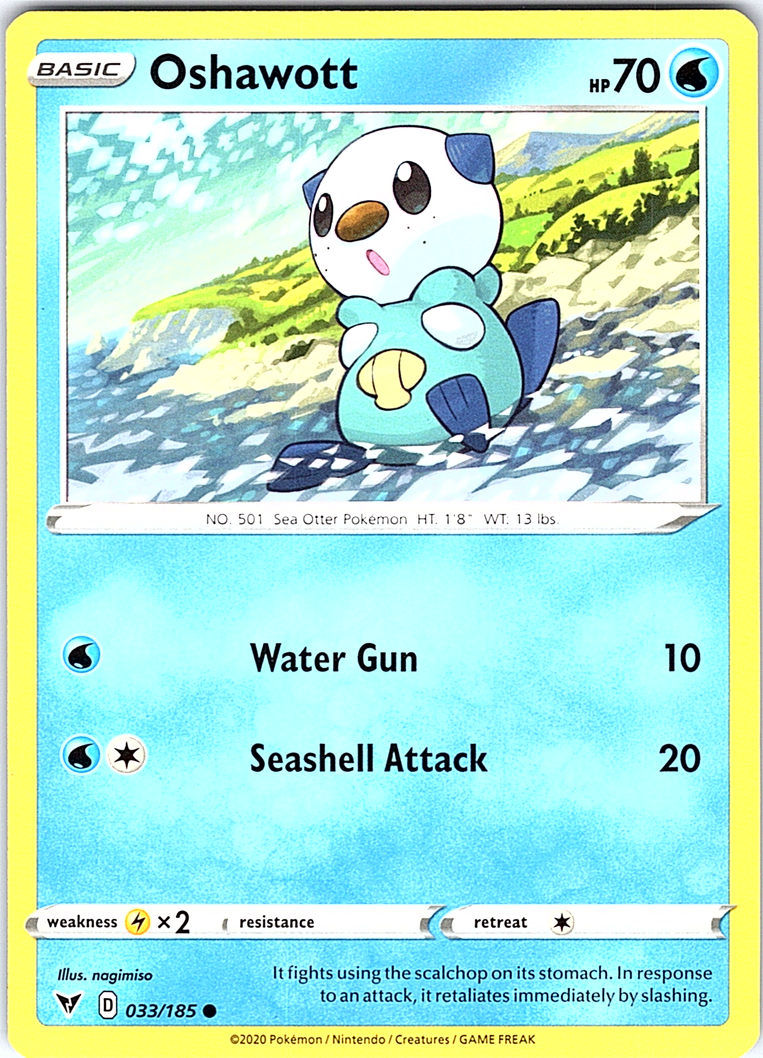 Oshawott #033/185 — Sword & Shield