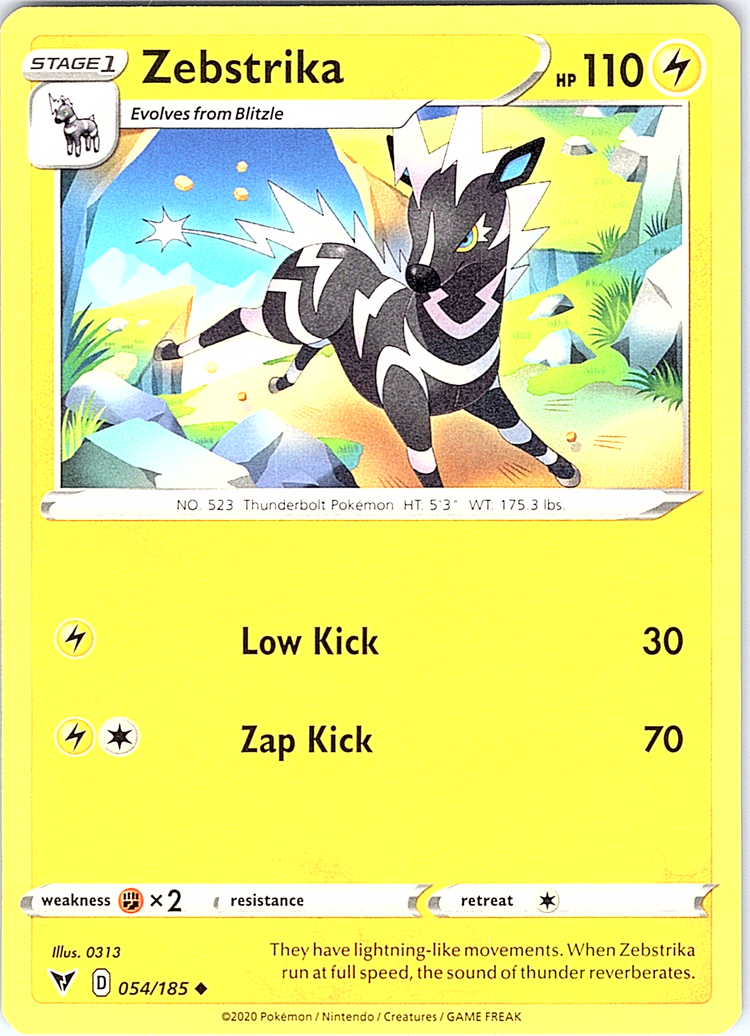 Zebstrika #054/185 — Sword & Shield