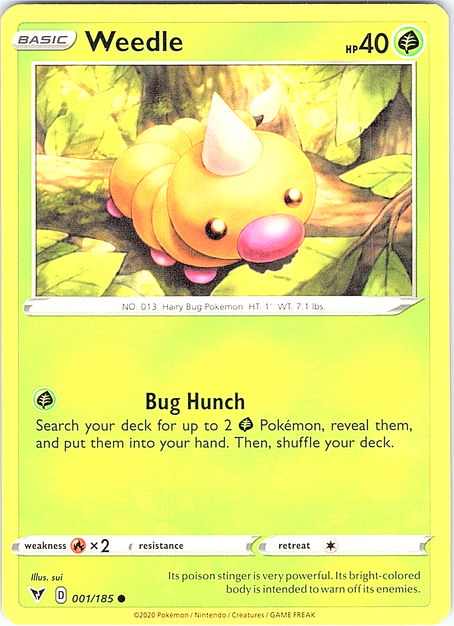 Weedle #001/185 — Vivid Voltage