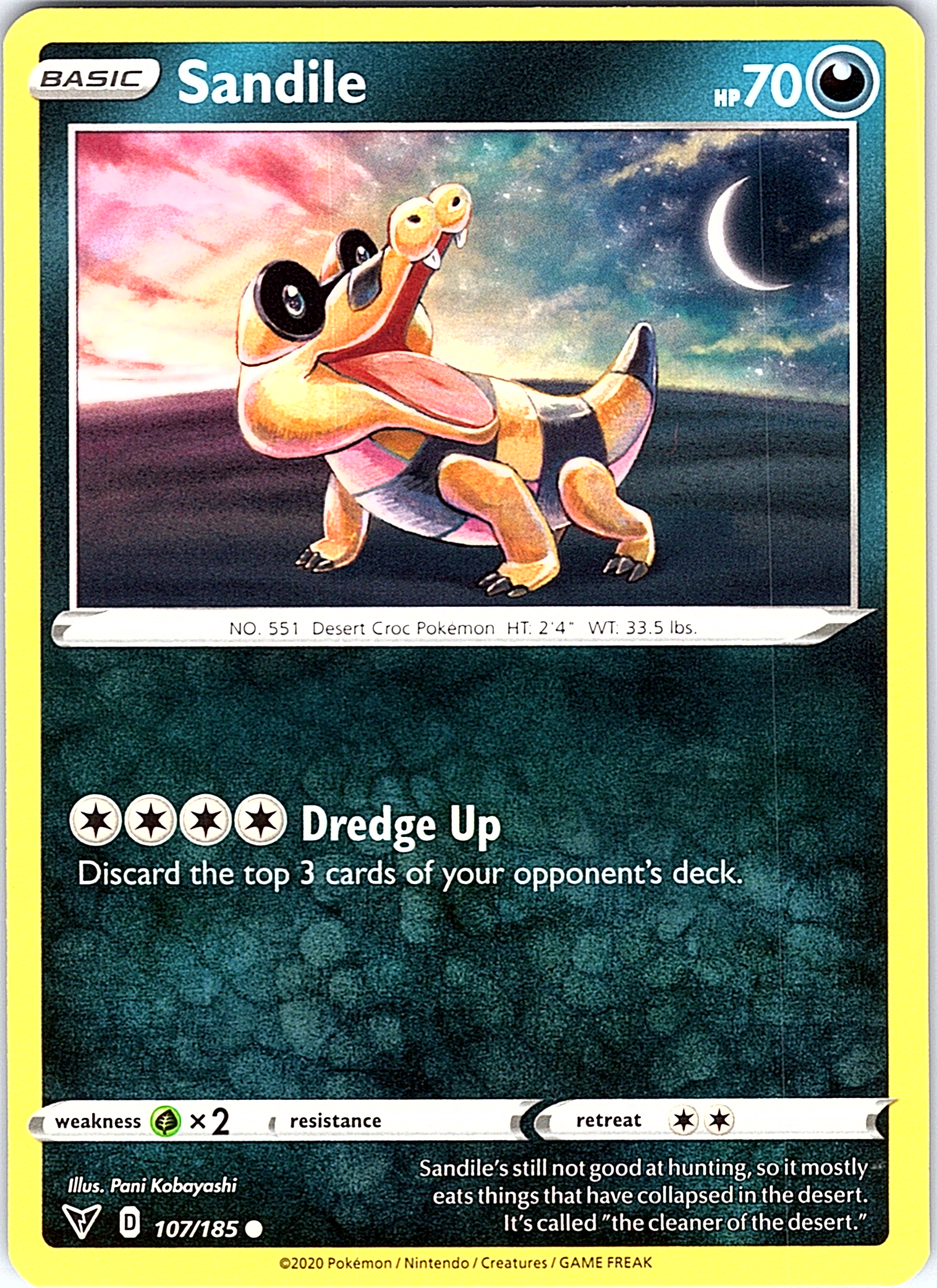 Sandile #107/185 — Sword & Shield