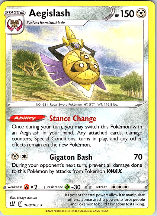 Aegislash #108/163 — Sword & Shield
