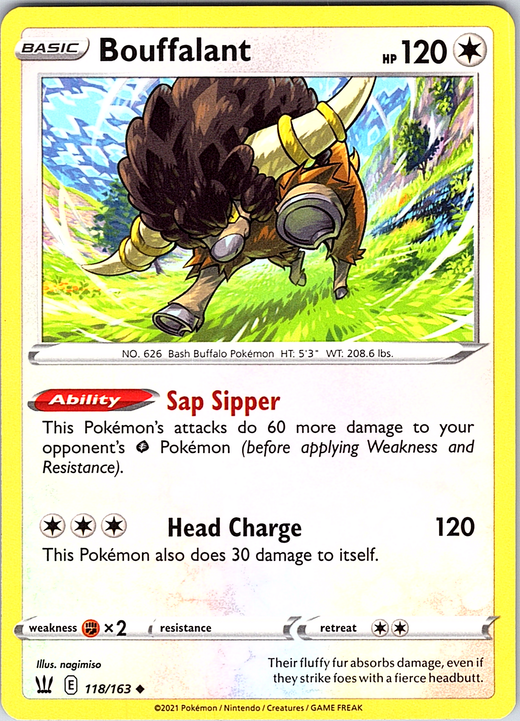 Bouffalant #118/163 — Evolutions